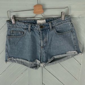 American apparel gently worn jean shorts!
